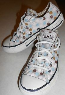   All Stars Multi Colored Polka Dots Low Top Tennis Shoes Girls 11 28