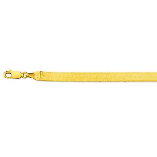 Imperial Herringbone Bracelet 14K Yellow Gold 4gr 5mm