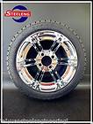 GOLF CART 12 CHROME ALUMINUM WHEELS AND 215/40 12 LOW PROFILE TIRES 