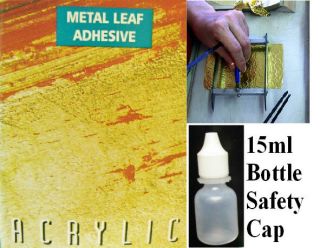 Gold Leaf Adhesive/Glue 15ml Bottle Ideal for GOLD/SILVER LEAF 