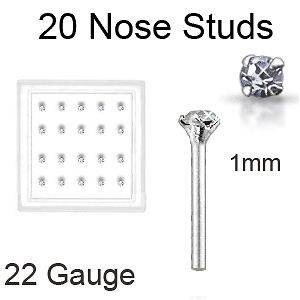 1mm nose stud in Nose Rings & Studs