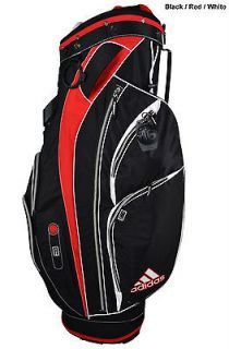 New Adidas Golf Approach Cart Bag Black Charcoal Red