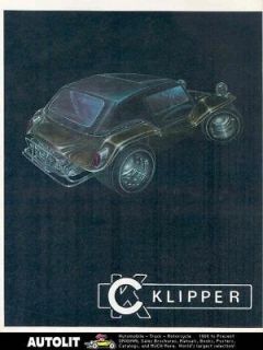 1969 KC Klipper Mod Bod VW Kit Car Dune Buggy Brochure