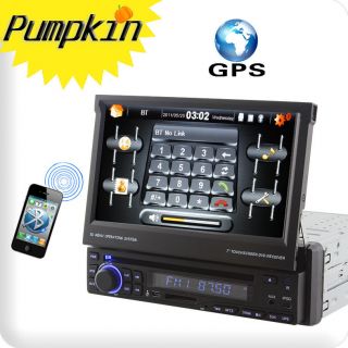New In Dash 1Din Car Stereo W/GPS Receiver  CD DVD Radio Player 