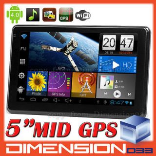 New Model 5 Android Tablet + GPS Navigation 512MB 1GHz WIFI FM HD 8GB