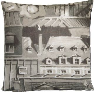   Pillow Cover Pierre Frey Fabric Toits De Paris Artistic Paint Grey
