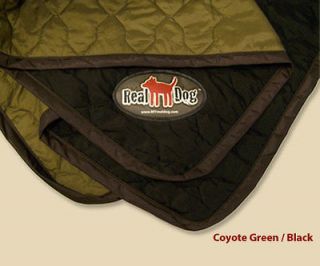 Real Dog Burrow Bedding Dog Bed Coyote Green/Black Sm