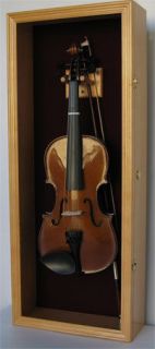 Violin Bow Mandolin Display Case Cabinet Rack Holder
