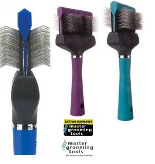 Master Grooming Tools Pro DOUBLE Wide FLEXIBLE PET SLICKER Mat Breaker 