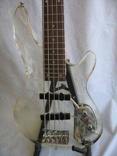Acrylic Electric 4 string Bass Guitar clear see thru