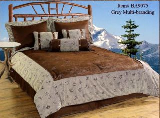 Western Decor Ranch Grey Branded Comforter Bedding Set