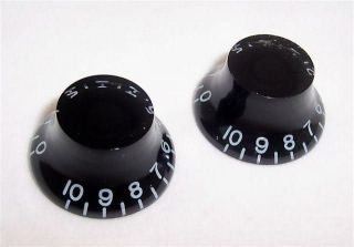 PAIR OF LEFT HANDED TOP HAT SPEED KNOBS / GIBSON / EPIPHONE ETC 