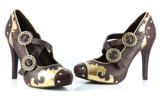 VICTORIAN VINTAGE COLONIAL HEELS MARYJANES STEAMPUNK PARTY CLUBWEAR 