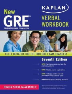 Kaplan New GRE Verbal Workbook by Kaplan (2011, Paperback, Workbook)