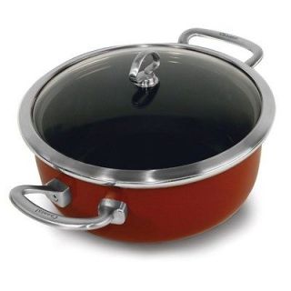 Chantal Copper Fusion Risotto Pan with Lid Red 832 200 RE