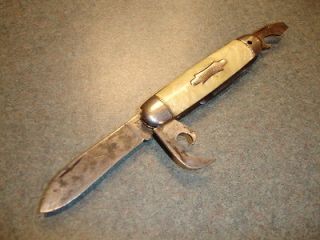 Old Vtg Antique HAMMER BRAND KAMP KING 1 Blade Folding Pocket Knife 