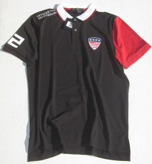 RLX Ralph Lauren Mens US Open Mens S/S Black Polo Shirt $125