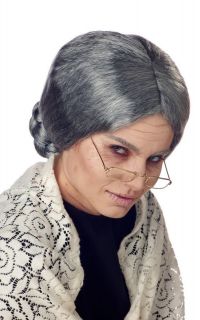Brand New Granny Grandma Halloween Costume Wig Grey 70054