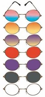John Clear Glasses Halloween Holiday Costume Party Clear Purple/Yellow 