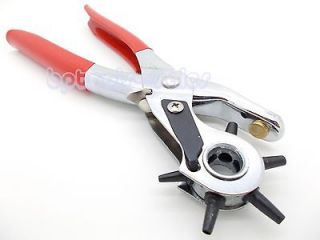   HOLE PUNCH w/ Coating Hand Pliers Punch Belt Holes Rubber Hand Tool