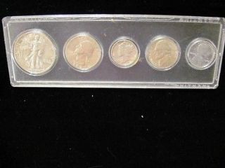 Silver 1943 birthset w/steel penny shipped from US