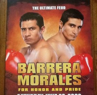 Morales vs Barrera 2  Official 2002 Boxing POSTER RARE ON SITE