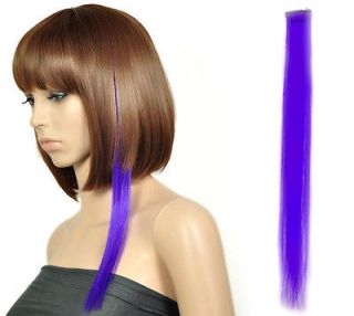 purple clip in hair extensions in Womens Hair Extensions