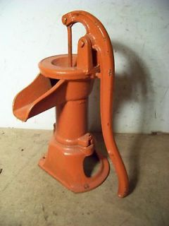 Old Cast Iron Water Well Kitchen Pitcher Hand Pump Painted Red
