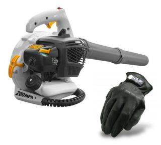   26cc 200MPH Gas Handheld Leaf Blower/Vac with X Large Work Glove