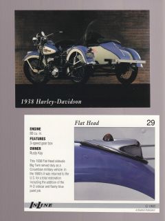  HARLEY DAVIDSON 80 ci Flat Head Sidecar 1993 Classic Motorcycle CARD 