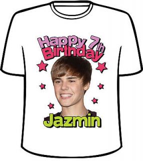 Personalized Happy Birthday Justin Bieber T Shirt