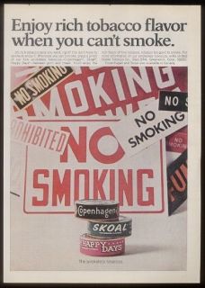 1971 Skoal Copenhagen Happy Days chew chewing tobacco print ad
