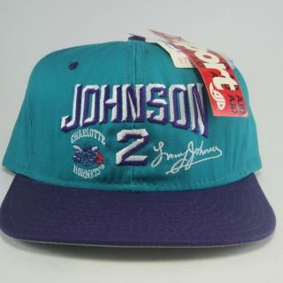   Charlotte New Orleans Hornets Larry Johnson Bobcats snapback hat cap