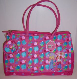 STRAWBERRY SHORTCAKE & Blueberry Muffin Large DUFFLE Diaper BAG & Coin 