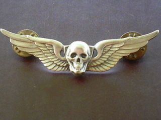 Skull Aviation Attack Helicopter Pilot Aircrew Wing Badge pin insignia 