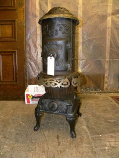   ANTIQUE CAST IRON POT BELLY STOVE HEATER 113 GEM WOTHERSPOON PHILA