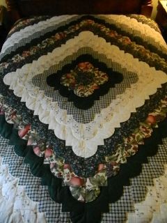 Lancaster County Amish Handmade King Size Ocean Wave Quilt #79