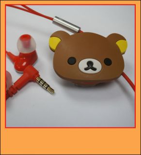 Rilakkuma Earphone/Headp​hone Wire Cord Clip Wrap Organizer (Random 