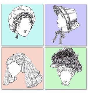   Ladies Hats Bonnet Victorian Elizabethan Butterick 4210 SEWING Pattern