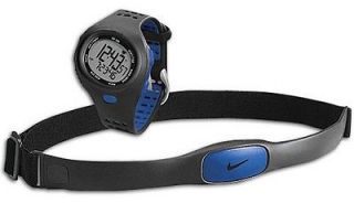   Nike Triax C8 SM0037 044 Black Blue Ribbon Heart Rate Monitor Watch