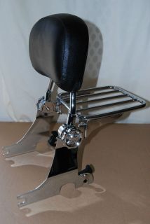   Adjustable N Detachable Backrest Sissy Bar For Harley Sportster 94 03