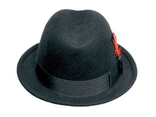 New 1.5 Brim Wool Low Rider Fedora Hat Size (Med 57cm, Lg. 59 cm 