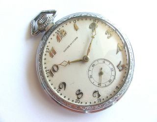 Vintage Art Deco Ancre 10 Rubis Pocket Watch, 1930s