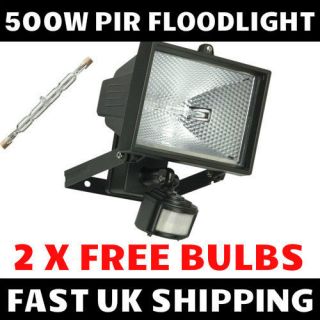 500W HALOGEN FLOODLIGHT SECURITY LIGHT WITH MOTION PIR SENSOR WITH 