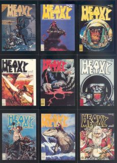 HEAVY METAL 1 1991 COVERS COMIC IMAGES COMPLETE BASE CARD SET