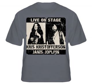 Kris Kristofferson Janis Joplin 70 Rock Music T Shirt T shirt