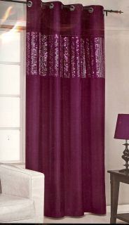 CURTAINS 2 FULLY LINED EYELET CURTAINS AUBERGINE