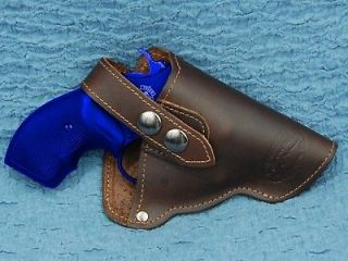   BROWN Leather Concealment Gun Holster for RUGER LCR 38 357 Revolvers