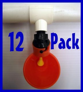  AUTOMATIC WATERER DRINKER CUP & PVC FITTING WITH FLOAT CHICKEN POULTRY