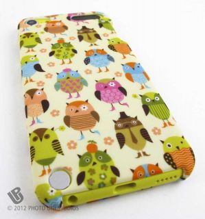   OWL PATTERN HARD SNAP ON CASE COVER APPLE IPOD TOUCH 5 5TH GEN NEW